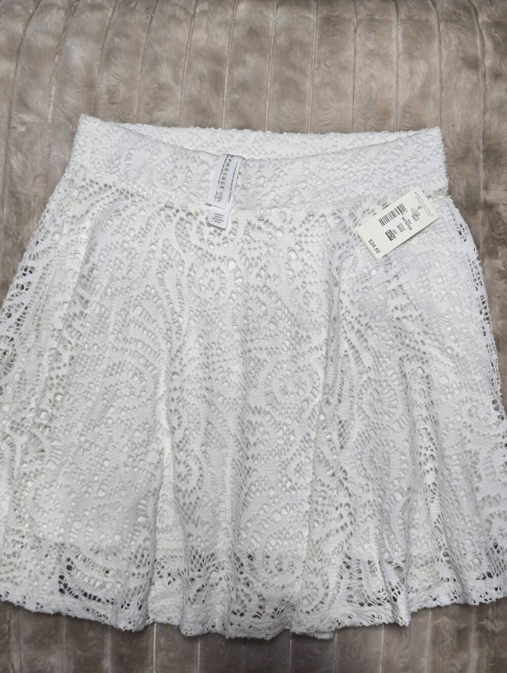 Aeropostale White Lace Skater Skirt Y2k